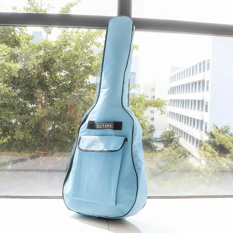 40/41 Inch Oxford Fabric Double Straps Padded Acoustic Guitar Gig Bag, 1 Piece Waterproof Soft Case, Instrument Bag & Case for Professional Performance 4