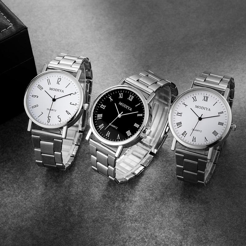 Product Introduction of Men Casual Stainless Steel Mesh Belt Watch Simple Dial Quartz Watch Round Dials Business Wristwatch Erkek Kol Saati Reloj Hombre 1