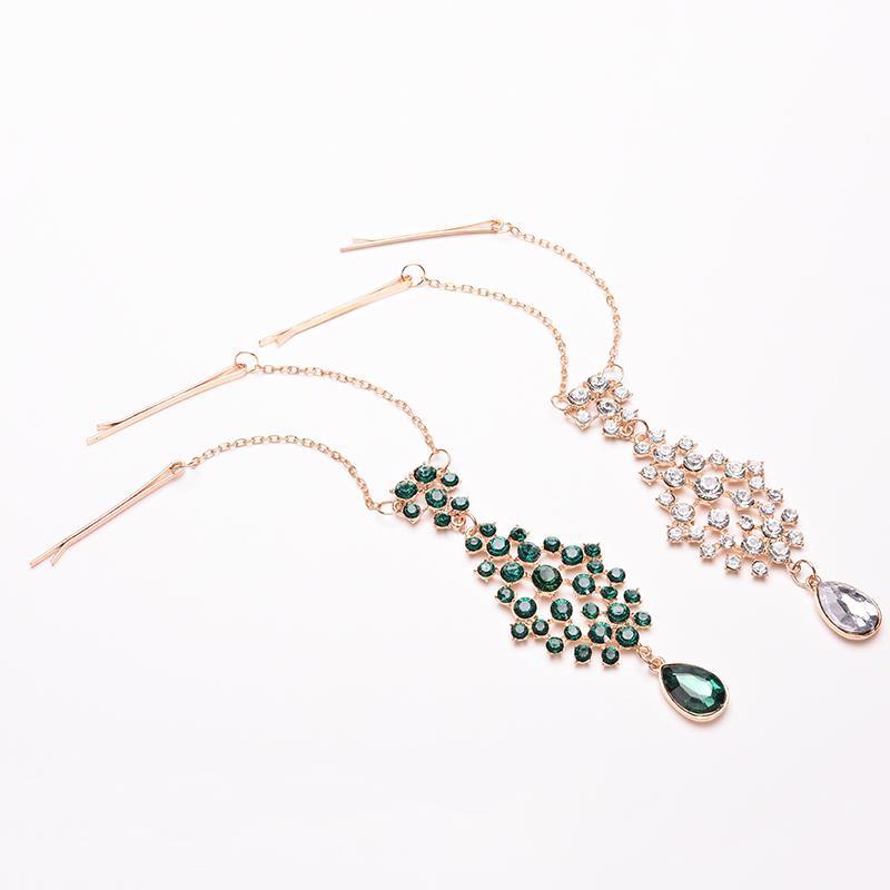 Product Introduction of Women Hair Clip Beads Flower Drop Hair Pins Forehead  Hair Clip Hairpins 19