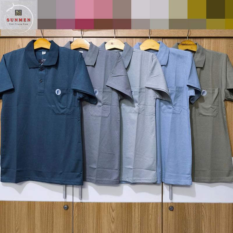 [POLO TRƠN] Áo Thun Nam Polo Trung Niên Cotton Loại Trơn From Rộng Tay Lỡ SUNMEN Size Từ 45 - 90kg Menswear Có Cổ Tay Ngắn thông thường hàn quốc áo polo
