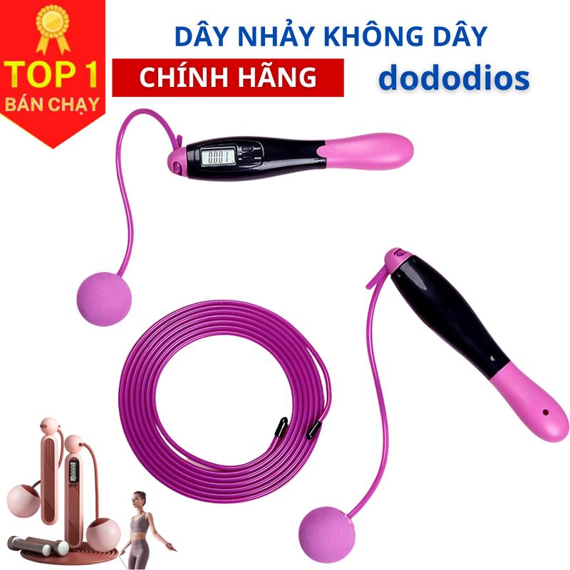Dây nhảy không dây đếm số dododios đo Calo thể dục giảm cân tại nhà có tạ sắt và dây lõi thép 6