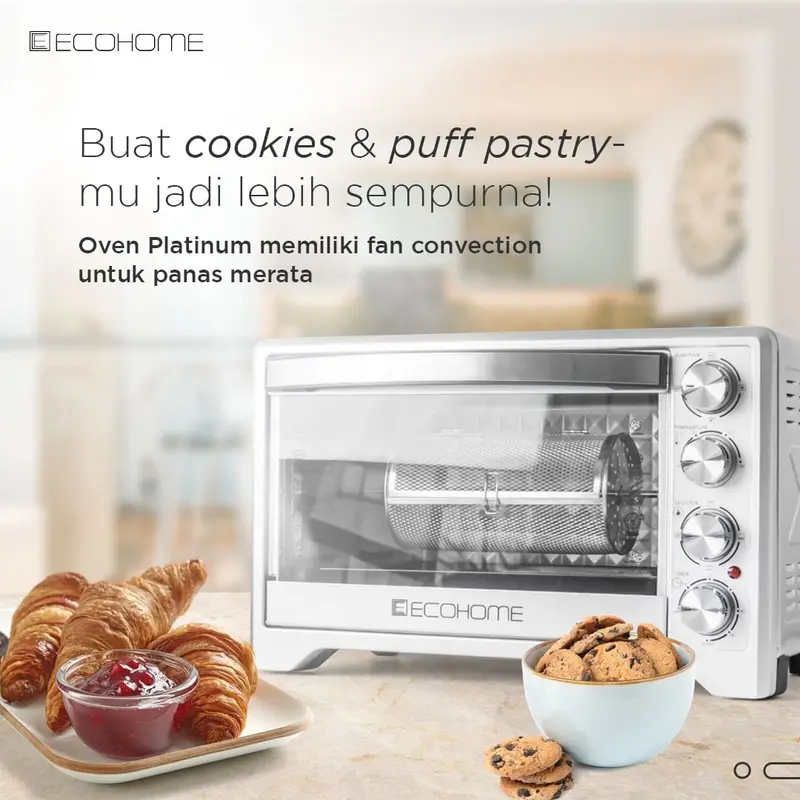ECOHOME Electric Oven Low Watt Platinum EOP-888 Oven Listrik 6