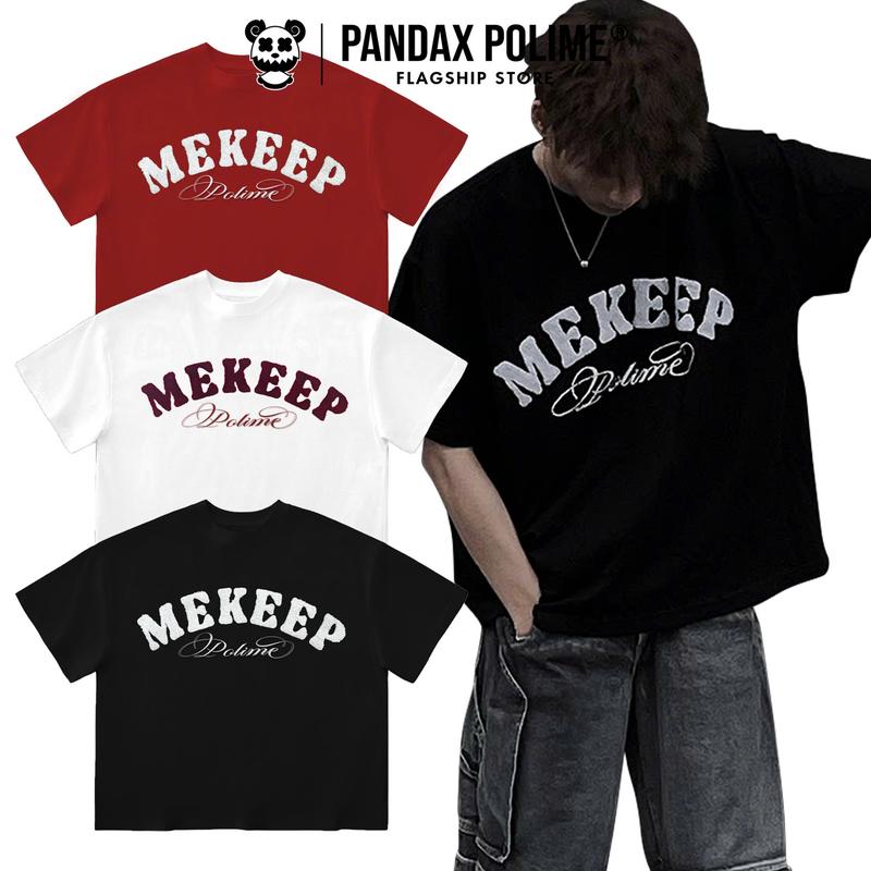 Áo phông big boxy 280gsm thêu xù tee local brand form rộng bigsize ngắn tay lỡ cotton 2 chiều cặp đôi nam nữ hack dáng pandaxvn polime Menswear Cổ Tròn