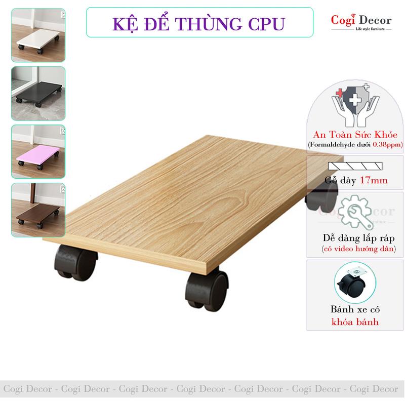 Kệ Để CPU Máy Tính Để Bàn Làm Việc Có Bánh Xe Khóa Bánh An Toàn KT-127 