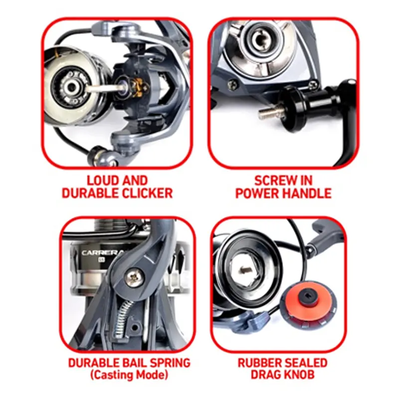 Reel Spinning MAGURO CARRERA BG | BR | GS Power Handle Mancing 5