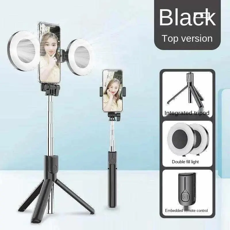 Tongsis Tripod Serbaguna JC-18 SelfieStick Wireless remote bluetooth lampu 4