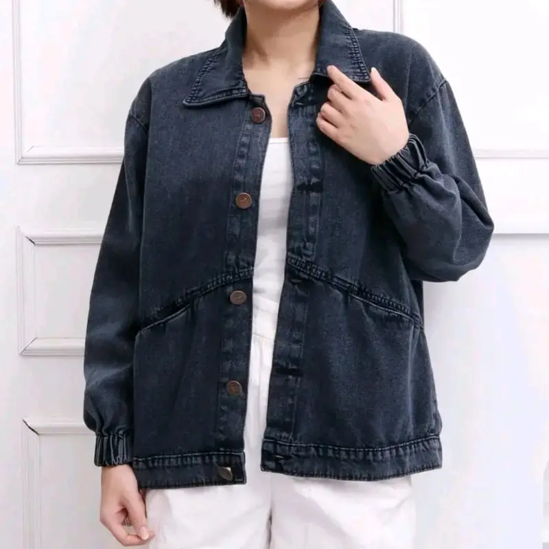 JAKET DENIM JEANS OVERSIZE VINTAGE WANITA JACKET JINS OVERSIZED KEKINIAN JAKET 3