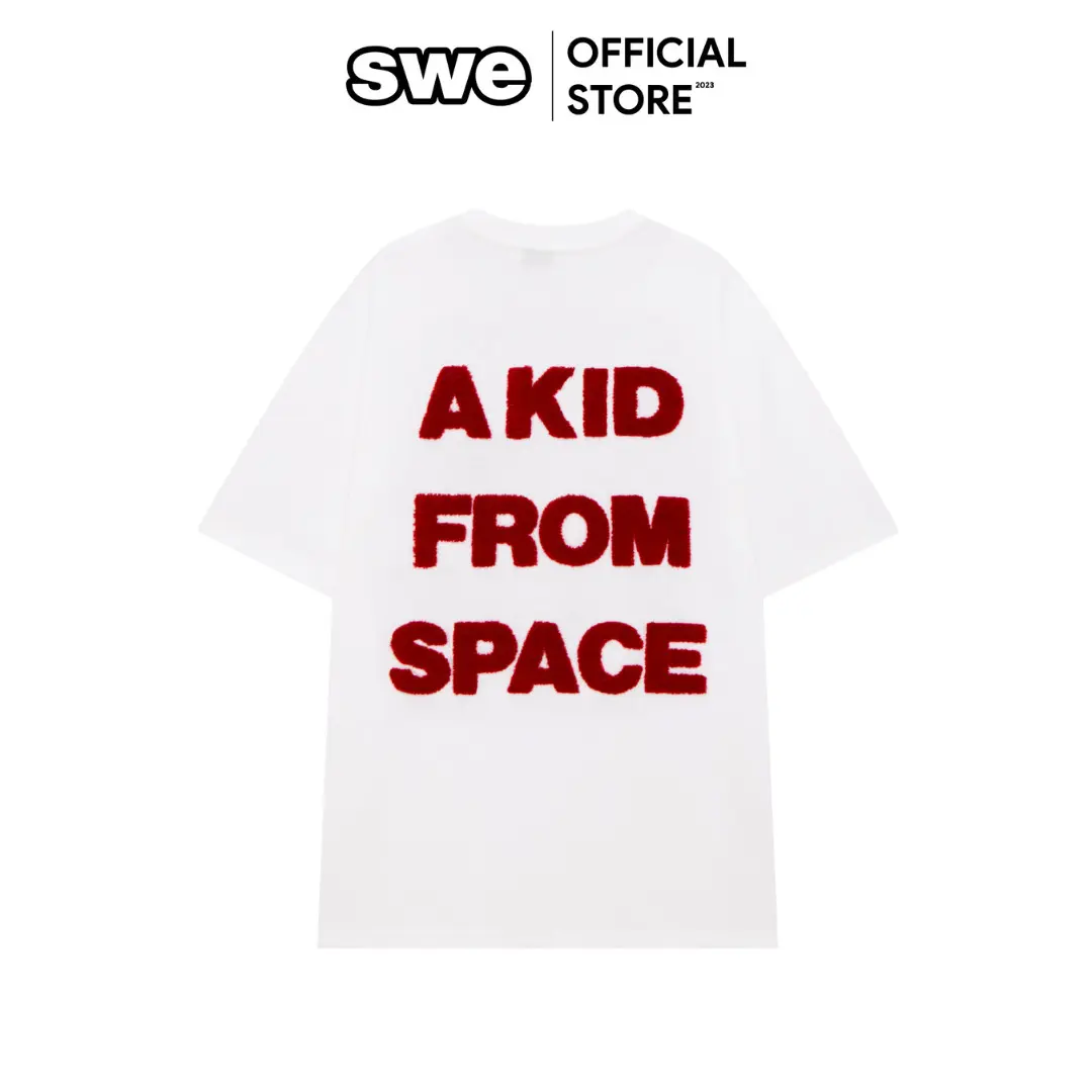 Áo Thun Thêu Xù Nam/Nữ Local Brand SWE KID TEE - Trắng