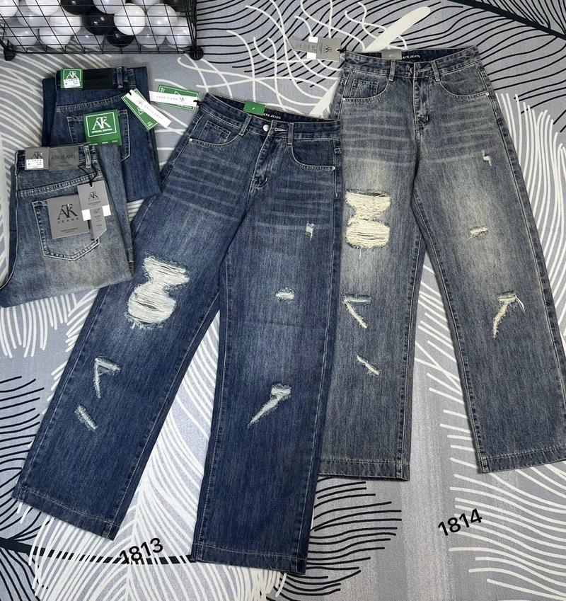 Product Introduction of Quần Jean Cotton ống xuông, rách đầu gối, quần nữ thích hợp mặc đi học, đi chơi 7