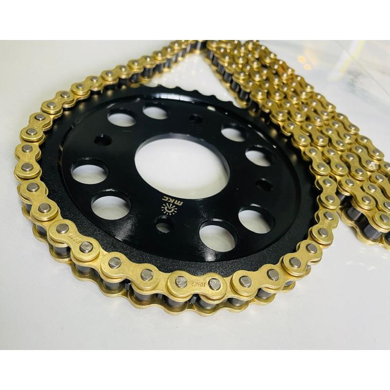 Nhông sên dĩa raider satria Fi vàng đen 14T-38T-122L bán lẻ giá sỉ