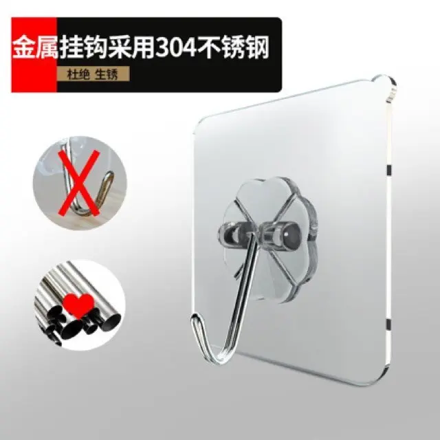 [ 10 PCS ] GANTUNGAN HOOK TEMPEL TRANSPARAN SERBAGUNA 2