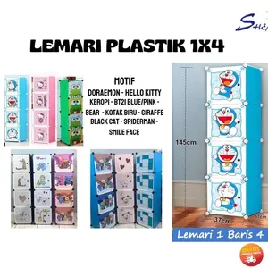 Lemari Plastik 1x4 Bisa Lemari Pakaian 37x37x148cm Lemari Plastik Furniture