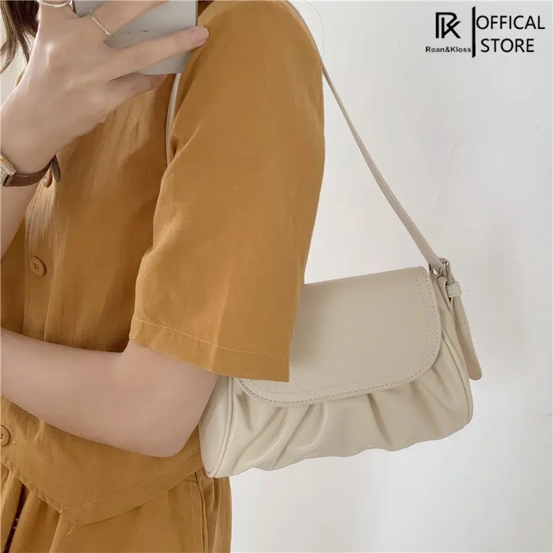 [Roan & Kloss] Tas Selempang Wanita Tas Sling Bag Wanita Import Terbaru Original - Lipatan Sling Bag FREE Dustbag + Paperbag Kulit 1