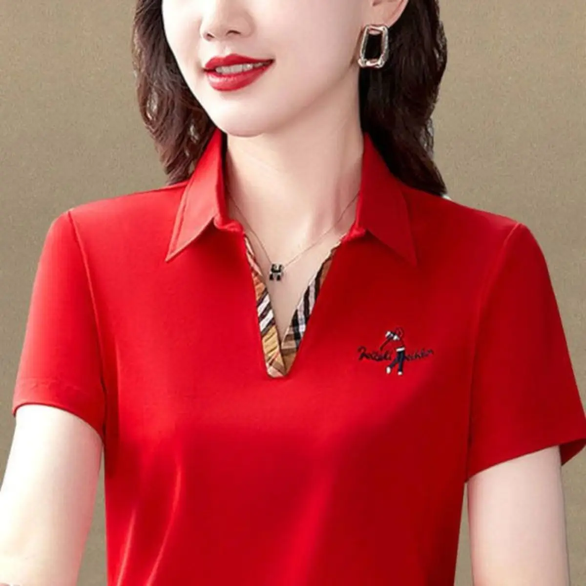 Áo Polo nữ Cotton Tay ngắn CỔ VIỀN thời trang mùa hè hàng mới trẻ trung, hoạt tiết Top Thun Women [ATV]