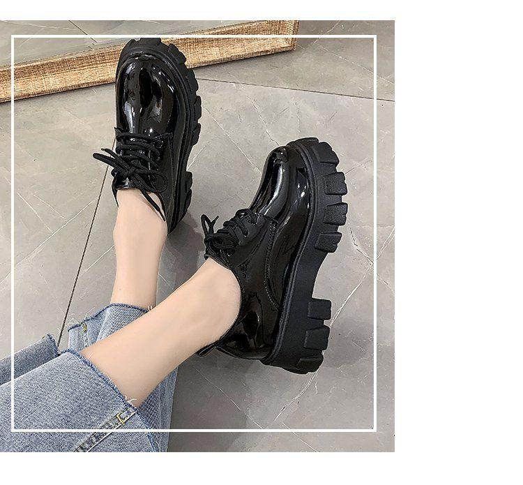 Product Introduction of Giày Nữ, Cỡ 35 Đến Cỡ 43, Giày Da Đế Xuồng Muffin Liu Wen, Dễ Phối Đồ Giày Cao Gót Bánh Mì, Phong Cách Anh Quốc, Có Cỡ 41, Cho Nữ 4