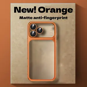 New Casing dengan tekstur matte tembus pandang anti sidik jari pelindung lensa untuk iPhone 17 Pro Max