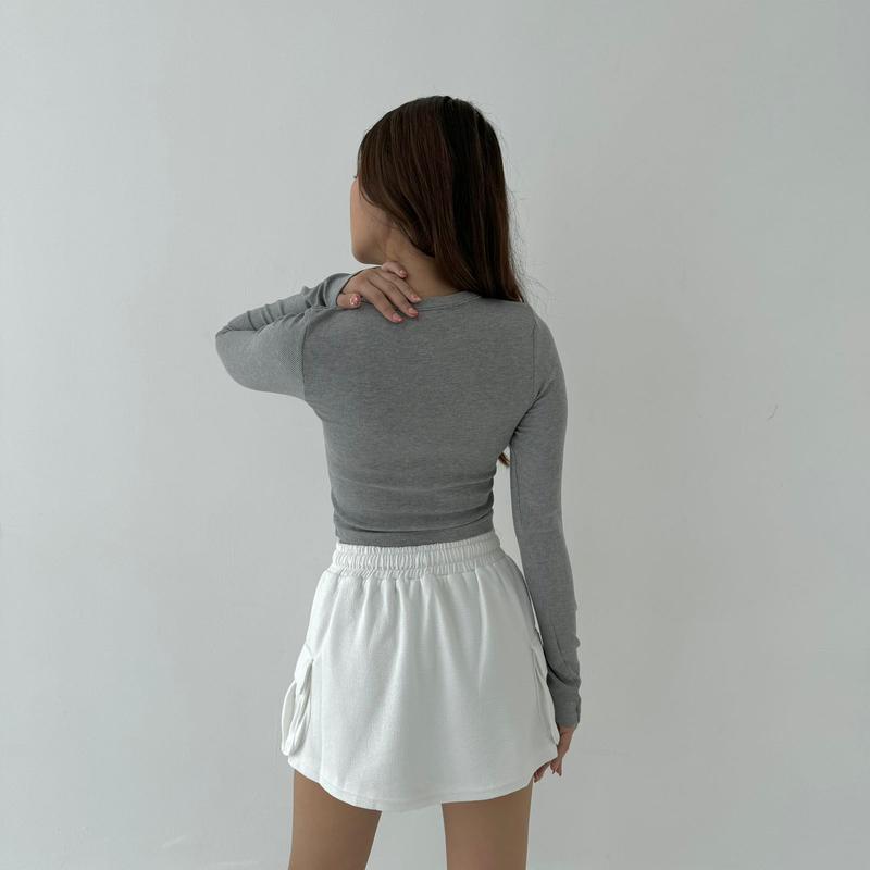 VIRGO TOP | Atasan Knit Wanita Korean Top Baju Knit Wanita Lengan Panjang Basic Long Sleeve 4