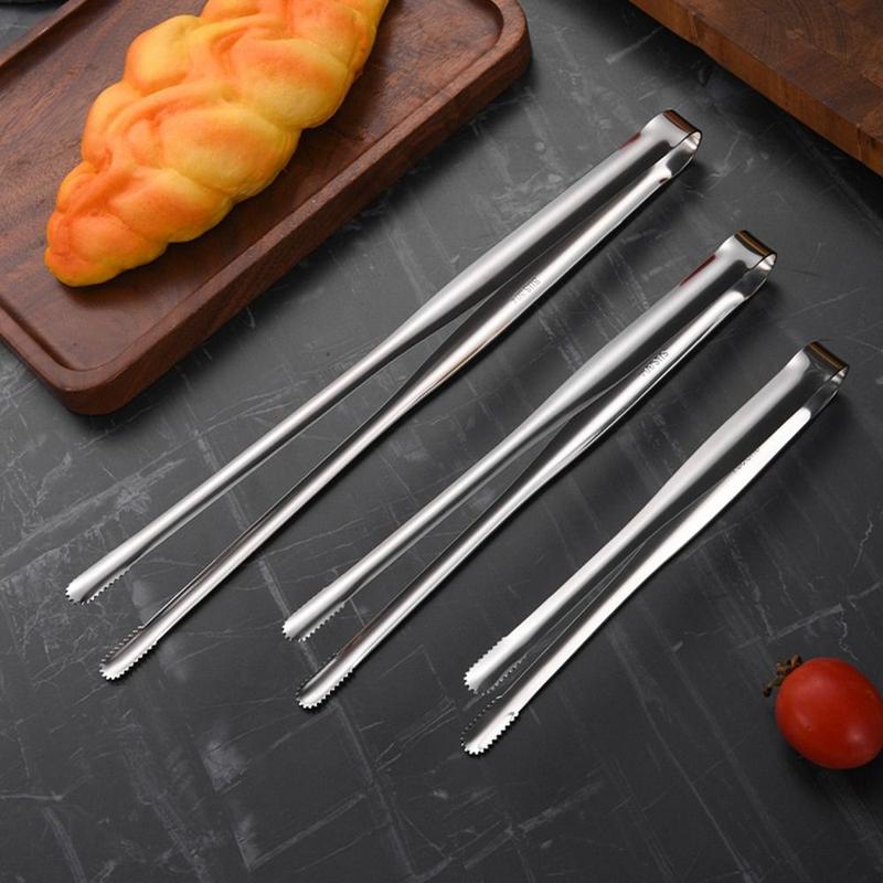 Kẹp Nướng, Chất Liệu Thép Không Gỉ 304, Chống Trượt, Dày Dặn, Kẹp Thực Phẩm, Có 7 / 9 / 12Inch, Đa Chức Năng, Kẹp Bít Tết BBQ, Dụng Cụ Nấu Ăn, Hàng Mới Về 1 Cái 3