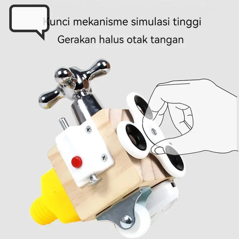 Mainan Edukasi Montessori 6-in-1 Busy Cube Permainan Sensorik untuk Bayi Ide Hadiah Unik 5