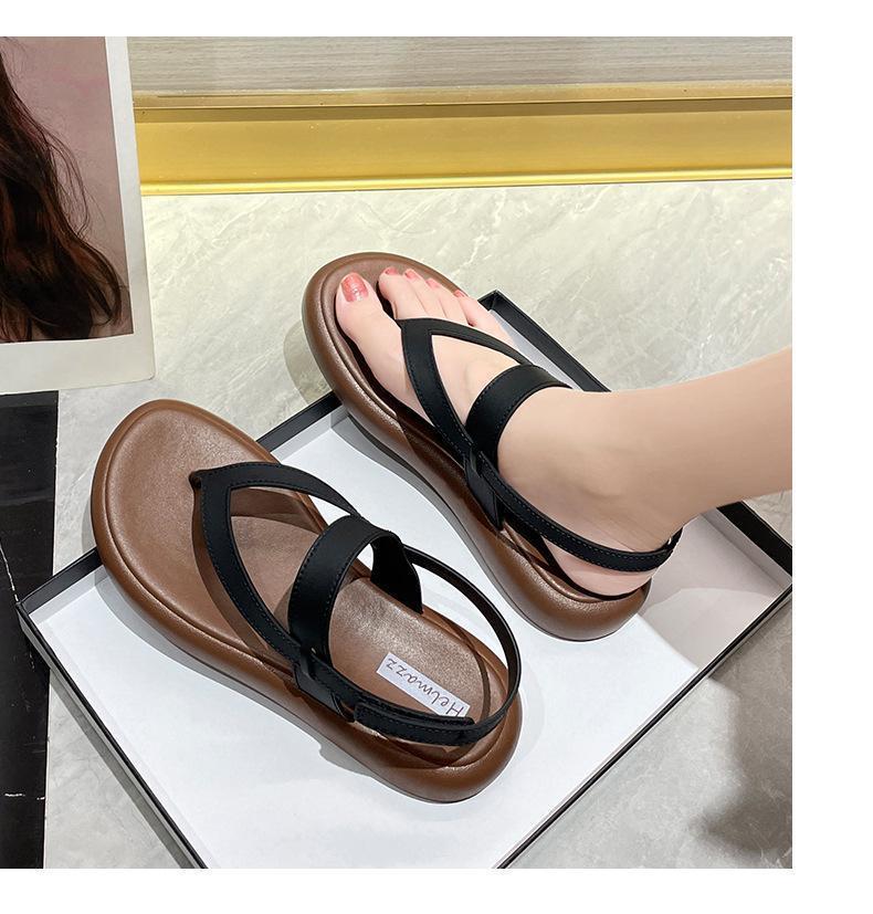 Product Introduction of Dép Nữ Mùa Hè, Đế Bệt Đế Mềm, Màu Trơn Giày La Mã, Dép Lê Đi Biển, Thích Hợp Đi Chơi Mùa Hè, Hàng Mới Về, 2024, Có Thể Đeo Ngoài Trời 15