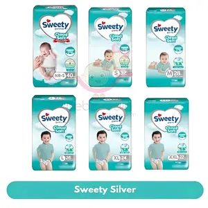 Popok Bayi Sweety Silver Comfort - Tape Perekat NB S20 NB S40 / Pants S36 M30 L28 XL26 XXL24
