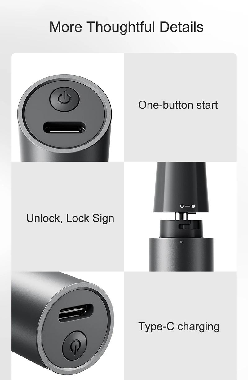 Product Introduction of Electric Nose Hair Trimmer, Charging Ear Hair Repairman, Magnetic Suction Blade, Detachable, Water Washable 20