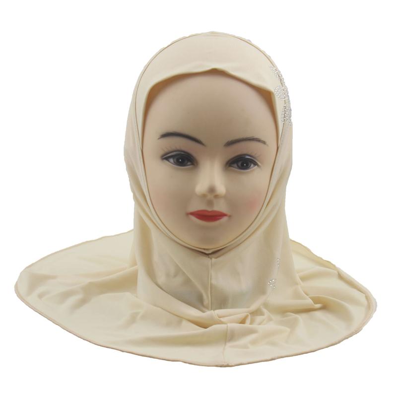Product Introduction of 4 to 8 Years Old Little Girls' Rhinestone Hat Malay Scarf Headscarf  H002 9