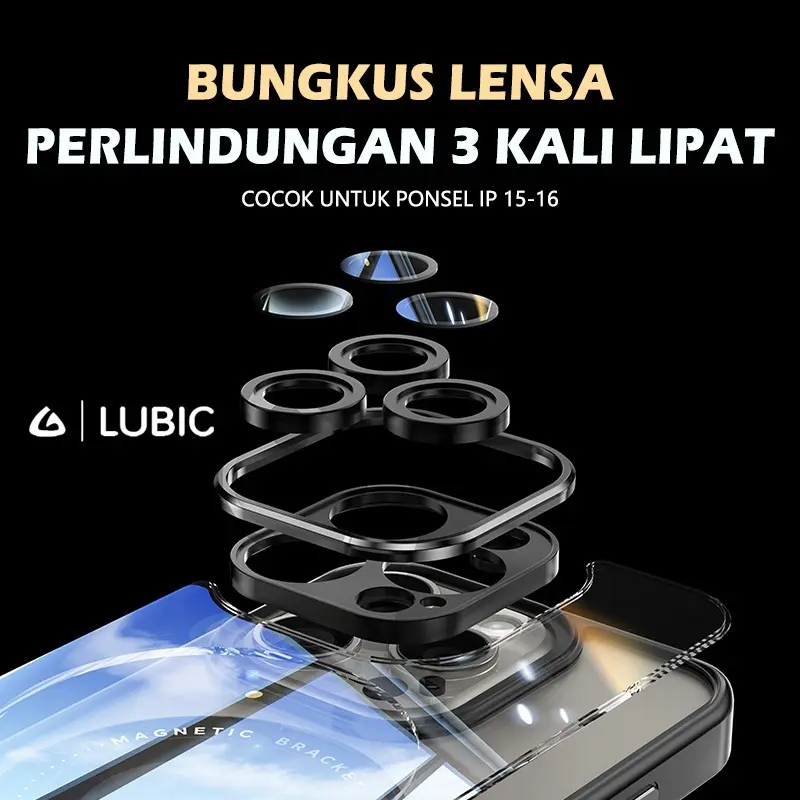 360 ROTATION RING MAGNETIC BRACKET CASE For IPHONE15 16 PRO MAX LENS GUARD PROTECTOR FULL COVER 6