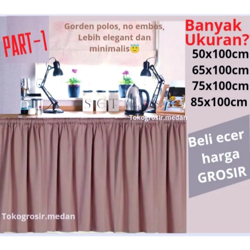 gorden kolong polos simple minimalis