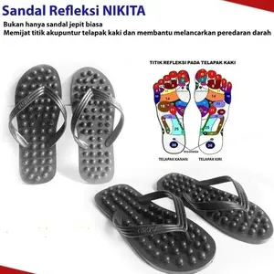 Sandal Jepit Refleksi nikita / Sandal Kesehatan / Sandal Terapi / sendal Rematik / Sendal Duri Besar Duri Kecil / Sendal Selop Murah