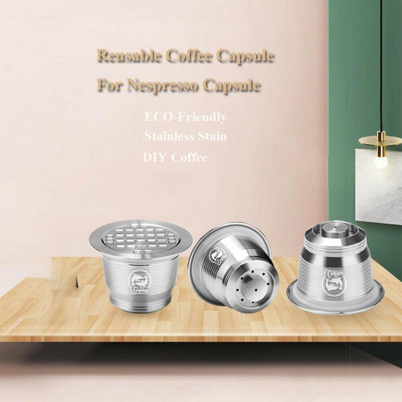 Product Introduction of Nespresso Stainless Steel Refillable Coffee Capsule Coffee Filter Coffee Pod New With Spoon 37