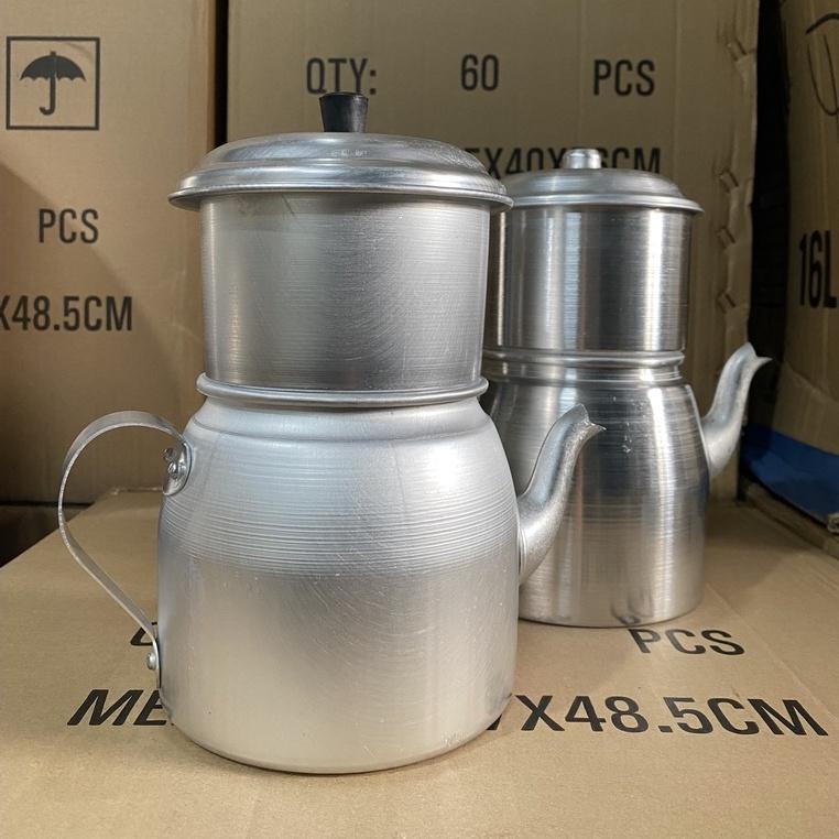 Phin cafe nhôm 100g và 200g - Phin cafe có ấm lớn - Dụng cụ pha cà phê 0