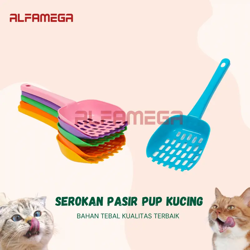 ALFAMEGA SEROKAN PASIR KUCING - Sekop Skop Pasir Kotoran Kucing Anjing Kelinci Cat Litter Scoop 0