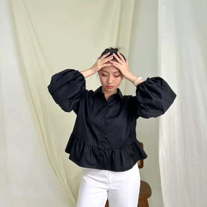 [FOYE] Kim Top / Kemeja Wanita / Atasan Wanita / Cotton Shirt 0