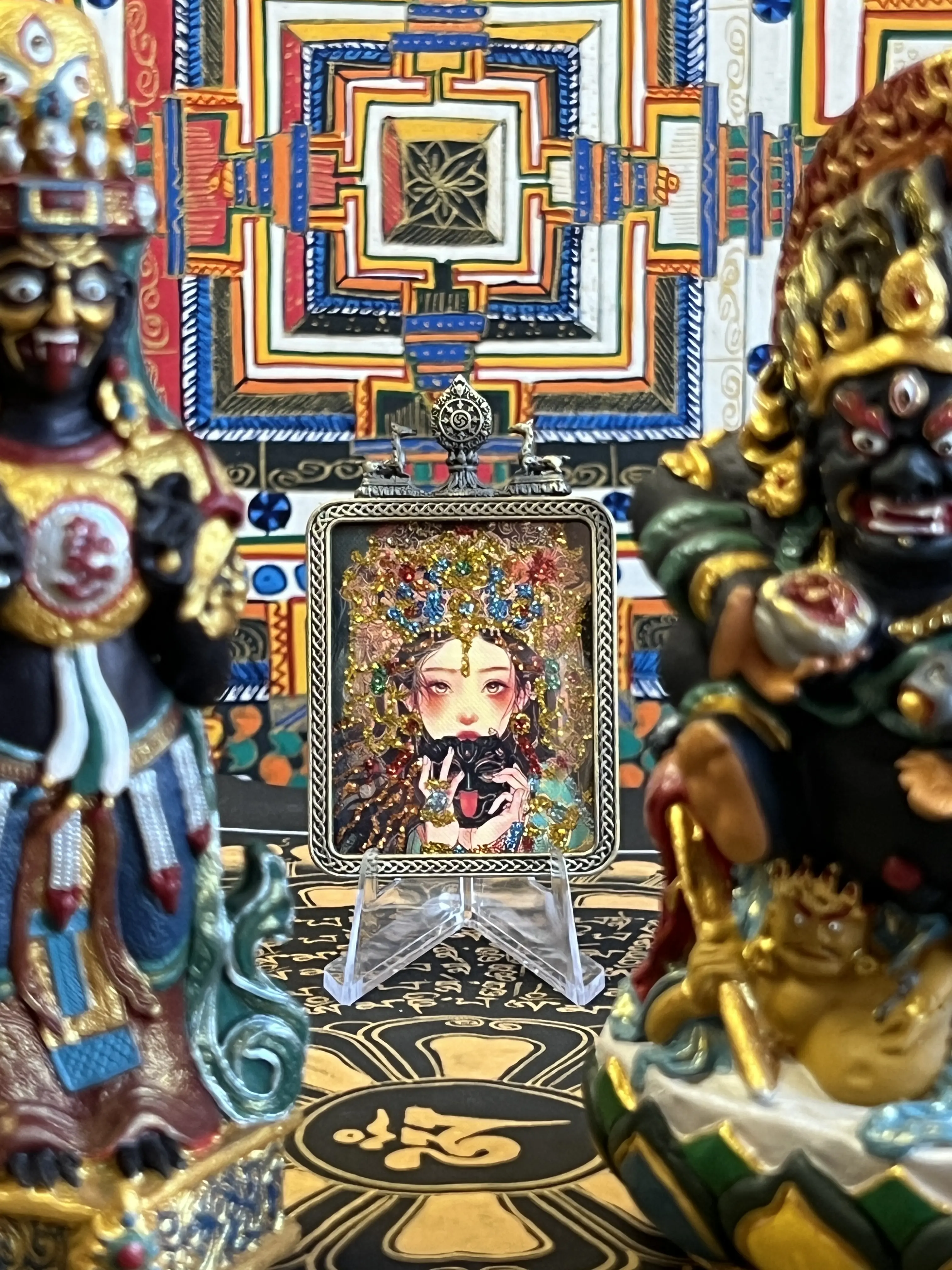 【tangka】ZhaJiLaMu tangka 05 blessed in temple