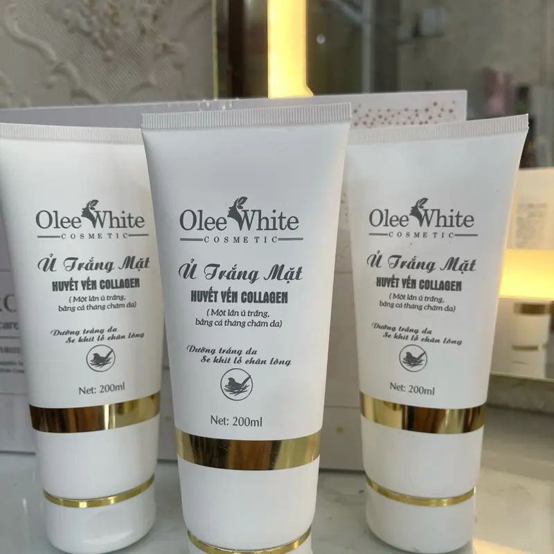 Ủ trắng mặt và body collagen , yến tươi