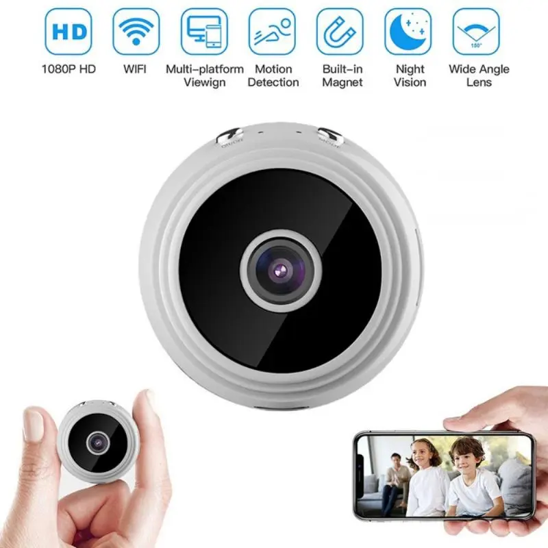 Camera wifi mini, độ phân giải 1080P, mạng từ tính, camera an ninh, với khả năng nhìn ban đêm 3