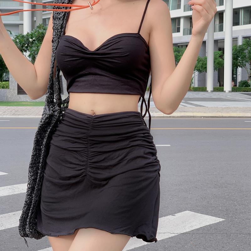 Chân Váy Thun Nhún Eo - 3186