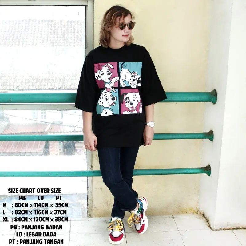kaos oversize cm24 pria/wanita lengan 7/8 kaos oversize combed24s mickeymouse 1