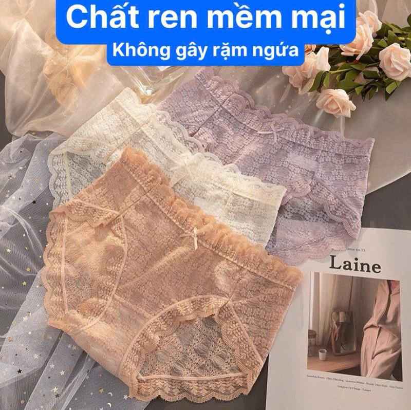 Sét 10 hoặc tách lẻ 5 quần Quần lót nữ ren hoa nhí cao cấp Q30 - chất liệu đẹp mềm co giãn - đáy cotton có bán lẻ 5 chiếc cho khách mua ít