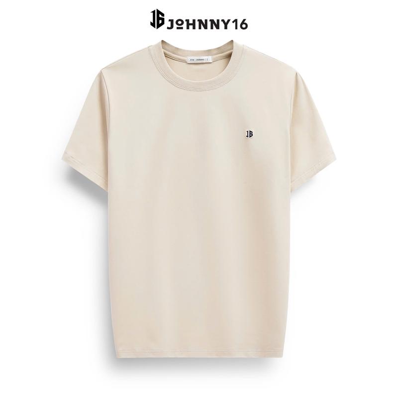 Áo thun thêu logo chắc vải single 95% cotton co giản 4 chiều, thoáng mát, thời trang, basic, thanh lịch - J16 4