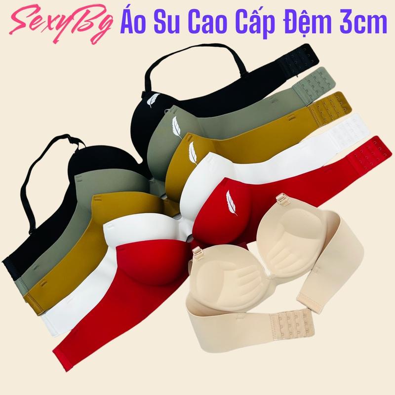  Áo Lót Su Nữ Hình Lông Vũ Đệm Bàn Tay 3 Phân Không Gọng - Sa01 Top Áo Ngực 