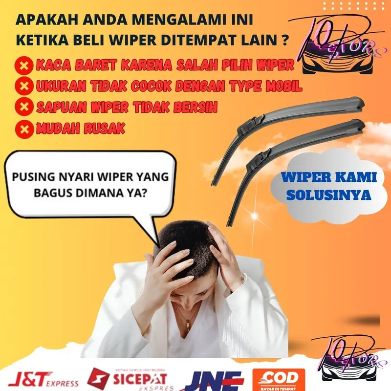 Wiper Double Karet / Dual Karet Mobil Hino Lohan 500 Frameless 1 Set Kiri dan Kanan Tanpa Rangka Besi Blade Kaca Karet Kendaraan Motorcycle Windshield variasi  wiper 1