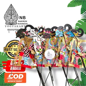 NAKIROHBUSINESS PAKET 5 WAYANG BIMO ANOMAN GATUTKACA ONTOREJO ONTOSENO | BAHAN KULIT SAPI TEBAL ASLI | COCOK UNTUK MAINAN PEDALANGAN ANAK -+45CM