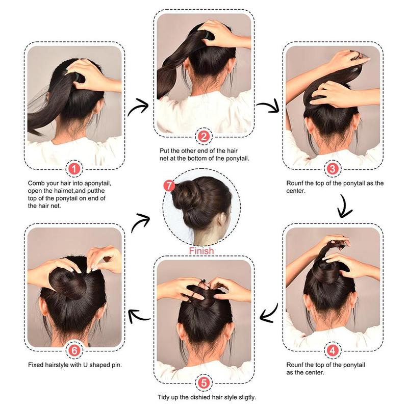 Elastic Hair Net, 100pcs/set Invisible Elastic Hair Wig Net, Heatless Styling Tool for Dining, Ballet, Sleep, Women & Girls 4