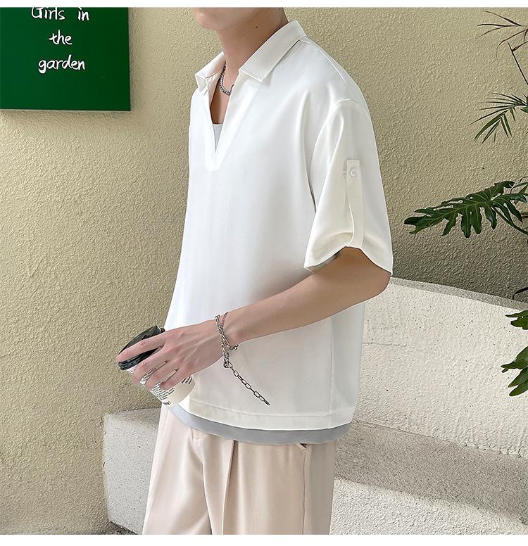 Product Introduction of Men's Polo Shirt 2025 New Short Sleeve T-Shirt - Casual Collar Top for Men, Trendy & Breathable, Wholesale Bulk Discount 13