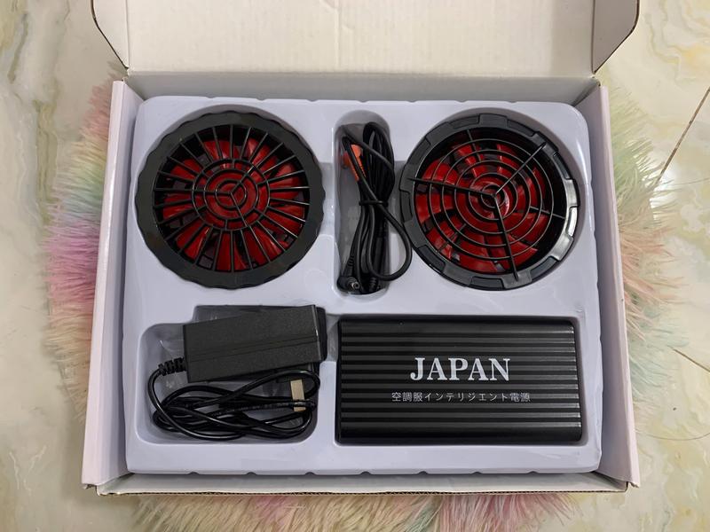 Product Introduction of Bộ Phụ Kiện Pin Áo Điều Hòa Gồm Pin 80000 MaH 20V + 2 Quạt Gió 9 Cánh + Sạc Full Box , Bền Bỉ Mạnh Mẽ 1