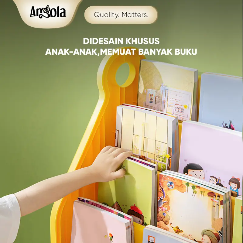 Angola Shop Rak Buku Anak Model Bebek 4 Tingkat C01/C02 Baby Duck Bookshelf Rack/Tempat Penyimpanan Buku dan Laci Mainan Anak Lemari Snack 7