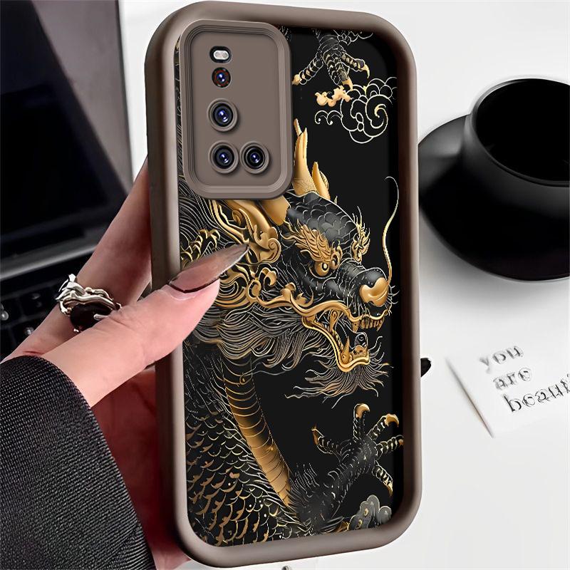 เคสโทรศัพท์ลายมังกร, สำหรับ vivo V19, ป้องกันการตก, กันกระแทก, ฝาหลัง TPU อ่อน, เคส