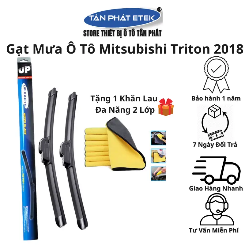 Gạt Mưa Ô Tô Mitsubishi Triton 2018 Silicon Cao Cấp Cao Su